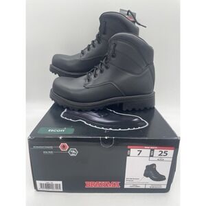 NEW Brahma Mens 7W‎ Womens 8.5 Wide Boots Soft Toe Work Slip Resistant Black
